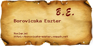 Borovicska Eszter névjegykártya